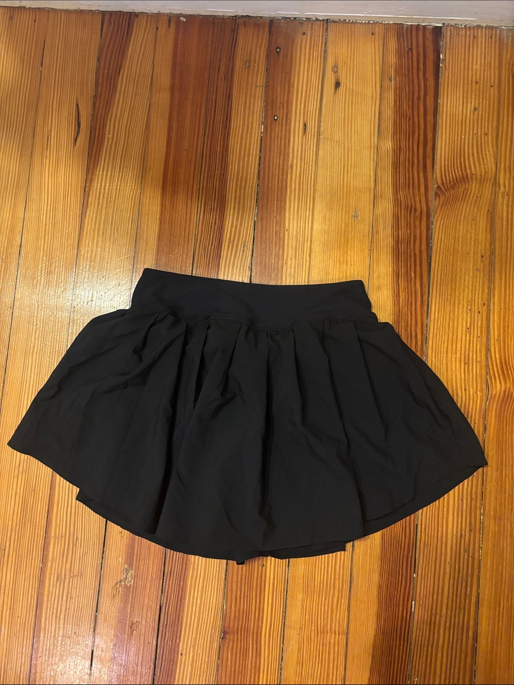Old Navy Black Circle Skort with Wide Waistband